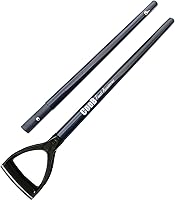 Vista 6 de CooB Herramienta de detección de metales con pala de arena de playa, pala de acero inoxidable para detectar tesoros, poste de mango de fibra