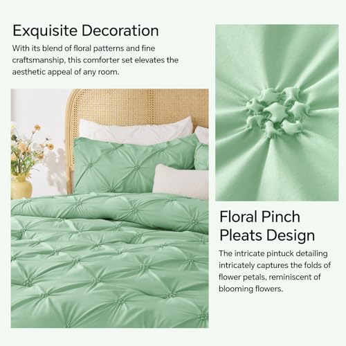 Image of BEDELITE King Comforter Set Sage-Green,Lightweight & Soft Comforter