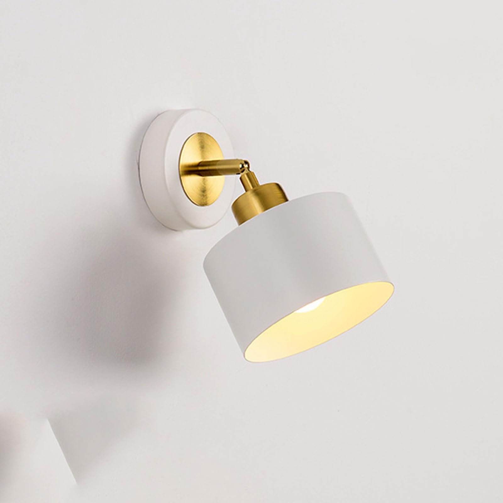 AWEITG Adjustable Minimalist G9 Wall Sconce Lamp - Iron & Glass Indoor Lighting for Home Decoration(White-2)