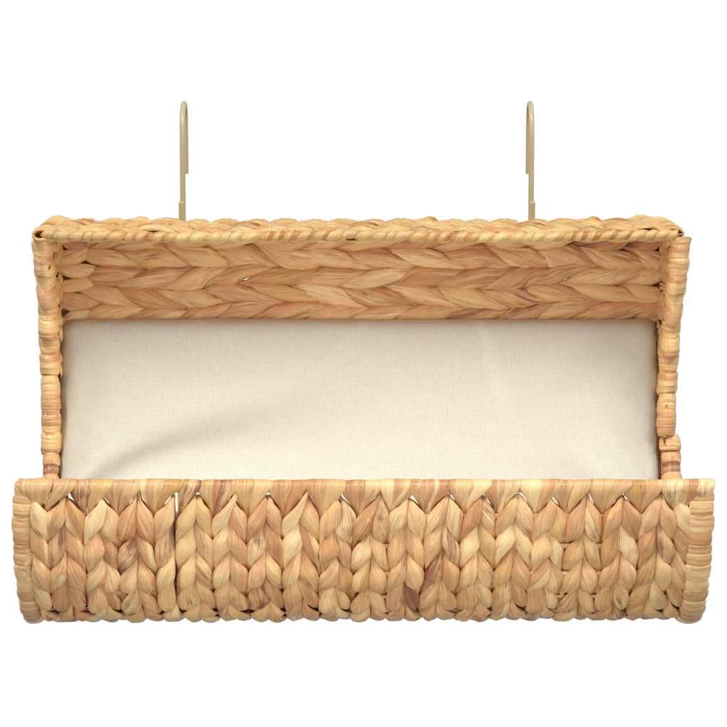 Mangloder Cuccia per gatti con cuscino in giacinto d'acqua per termosifoni, 37 x 20 x 20 cm, marrone, struttura in metallo, con gancio, morbida, calda, soffice, lavabile, per gatti e animali domestici