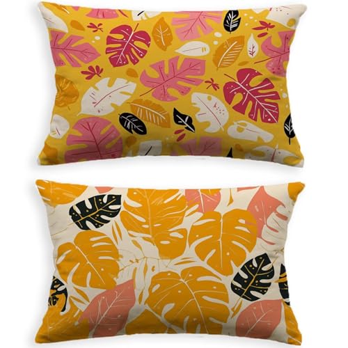 Coussin automne 60x80 velours orange avec fermeture éclair invisible - 2