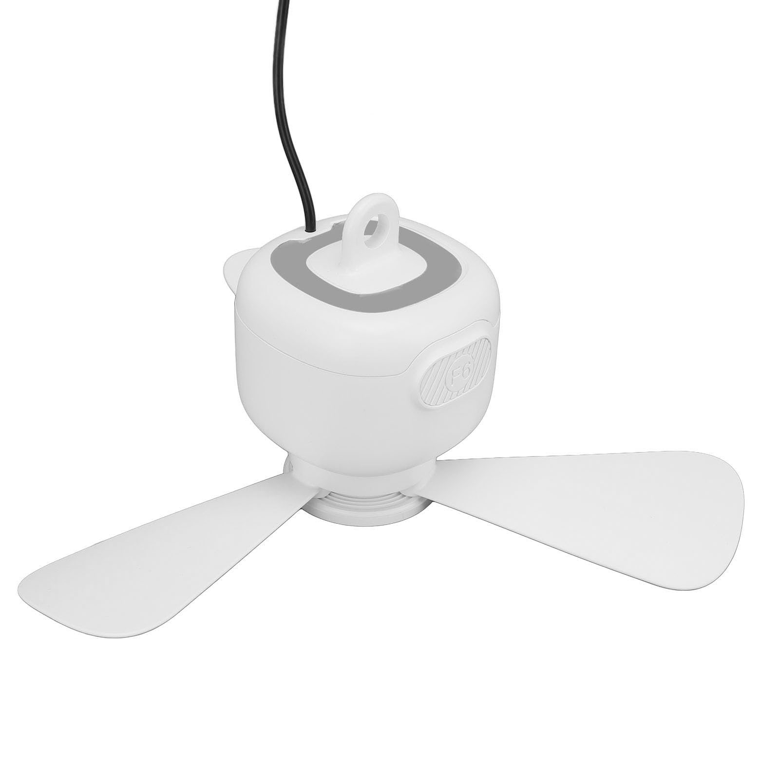 Wiszący Wentylator Sufitowy, łatwy w Obsłudze USB Cichy Oszczędzający Miejsce Przenośny Wentylator Kempingowy, Wentylator Sufitowy Bez światła do Akademika na Zewnątrz Kemping