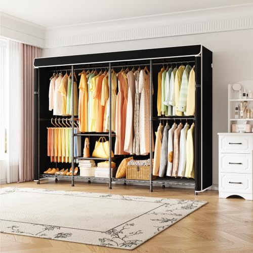 ULIFHOME H41C Clothes Rack with Cover, Covered Clothing Rack Heavy Duty by ULIFHOME - Used condition - Image 2
