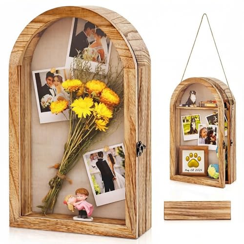 Vitrine 3D arquée en bois noble et acrylique pour médailles d'art - 2