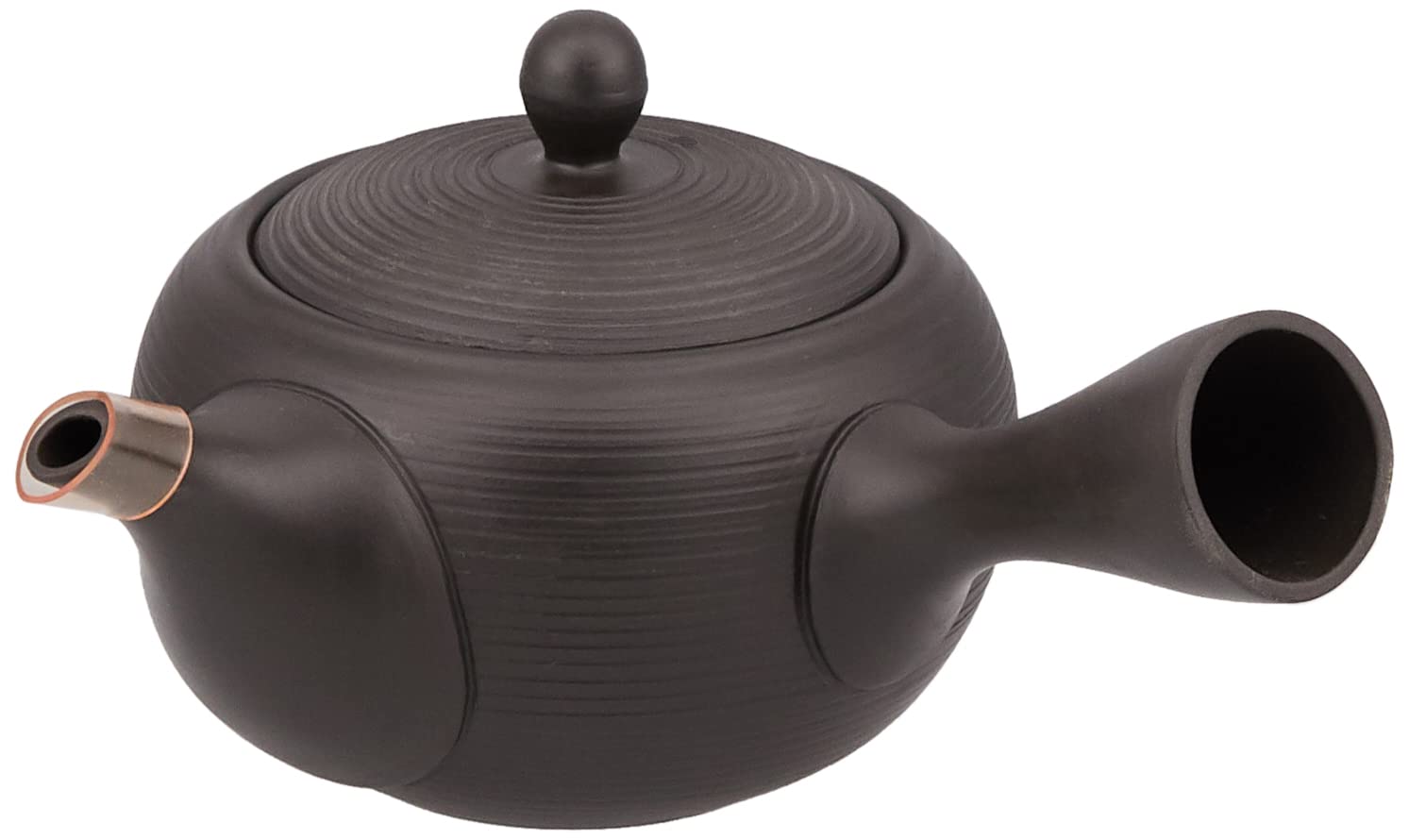 Yamaki Ikai F809 Black Kiln Transformation Line Step Teapot, 11.8 fl oz (340 ml)
