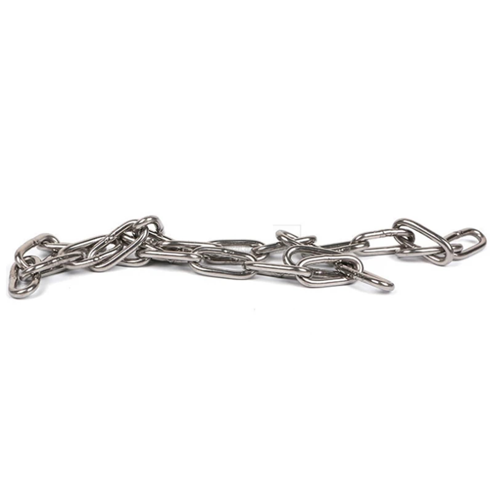 Catena Acciaio Inox Collare girocollo for cani da compagnia in ferro stiro con etichetta for trazione a catena in acciaio inossidabile 304 5 metri(Diameter 4mm)