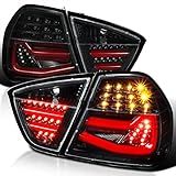 Spec-D Tuning LED Jet Black Tail Brake Lights Compatible with BMW E90 325I 328I 3-Series 4Dr Sedan...