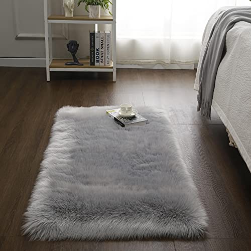 Cumay Teppich Kunstfell Fell-Teppich, Flauschiger Schaffell Lammfell Schaffell Imitat Fellteppich...