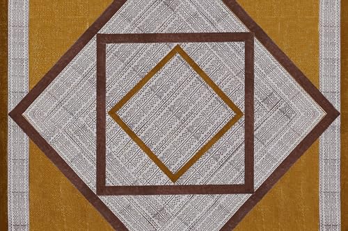 Tapis lavable en coton jaune beige pour éviter la poussière - 6