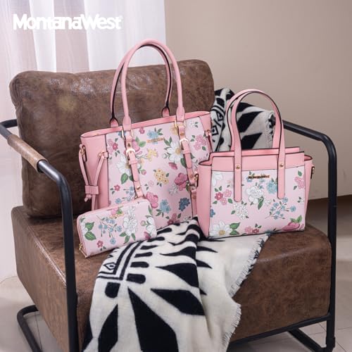 Image of Montana West 3PCS Purses for Women Tote Bag and Wallet Set Shoulder Satchel Handbags