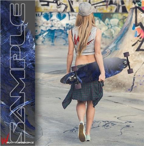 Wingtip - Decal Style Vinyl Wrap Skin fits Longboard Skateboards up to 10