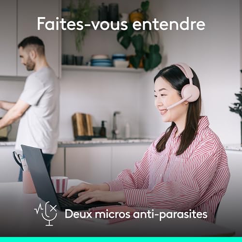 Logitech 2 ES Micro casque sur oreille Bluetooth sans fil filaire Suppresseur de bruit actif USB C - vue 5