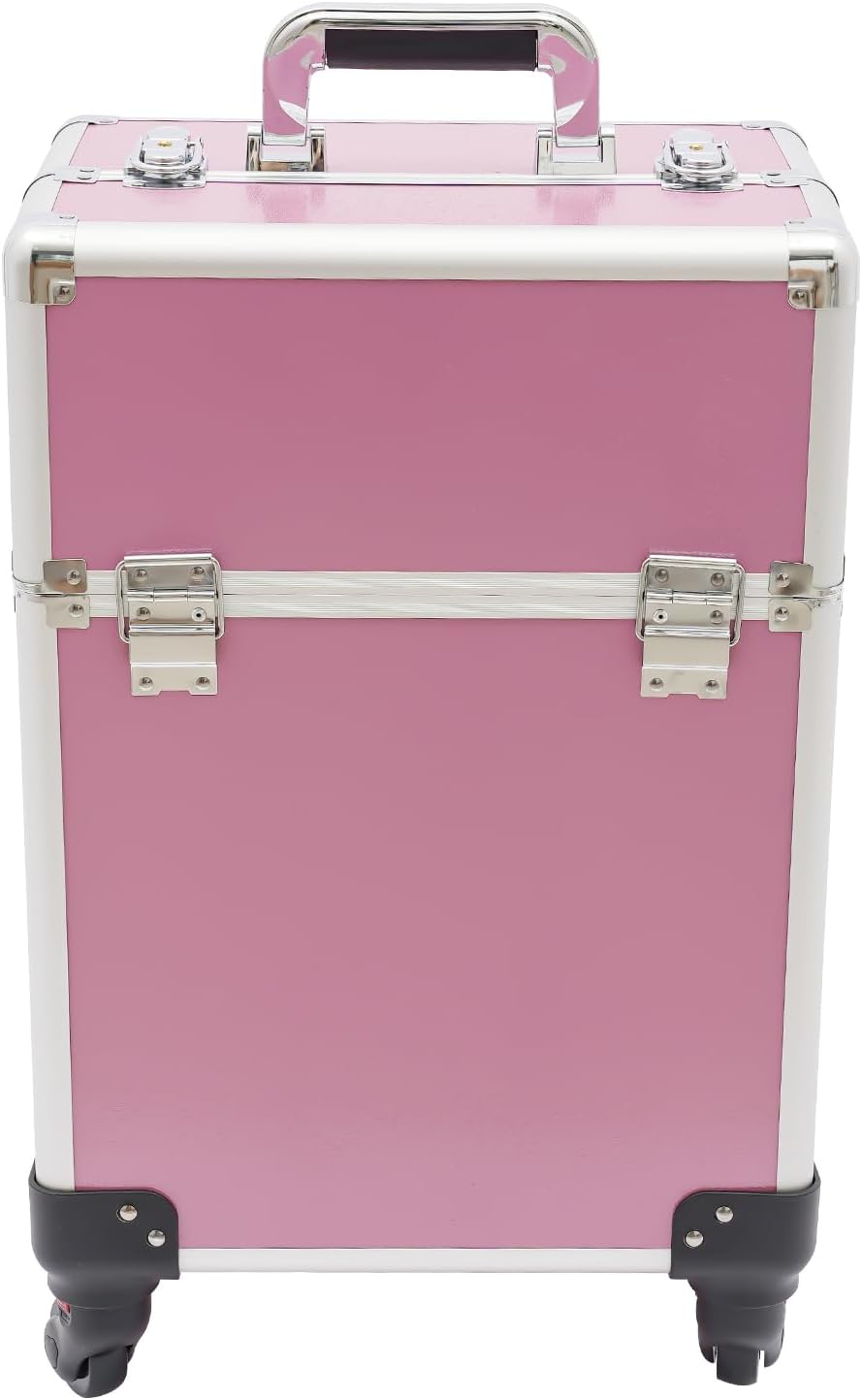 Rolling Makeup Case with 2 Keys Drawer Cosmetology Case on Wheels Make up Trolley Sliding Drawer Makeup Travel Case for Esthetician, Mobile Stylist, Traveling Cart Trunk Glitter(Load 110lbs)