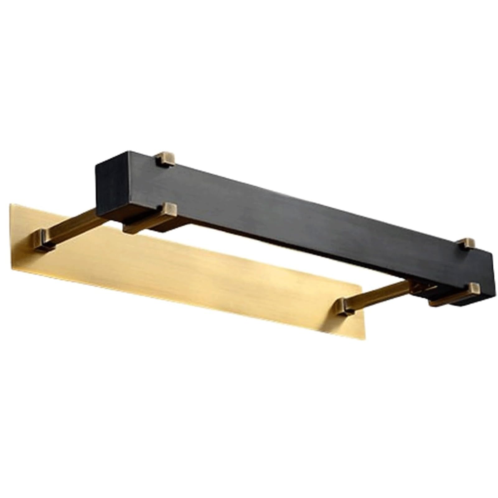 Lampe murale carrée design noir et or pour sublimer l'éclairage de vanité