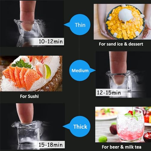 Fabricadora de hielo portátil para encimera de 66LB/24H miniatura 3