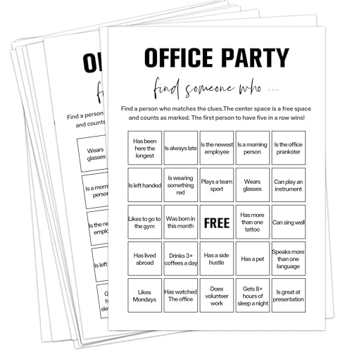 Jeu de bingo Find Someone Who | 25 cartes pour team building