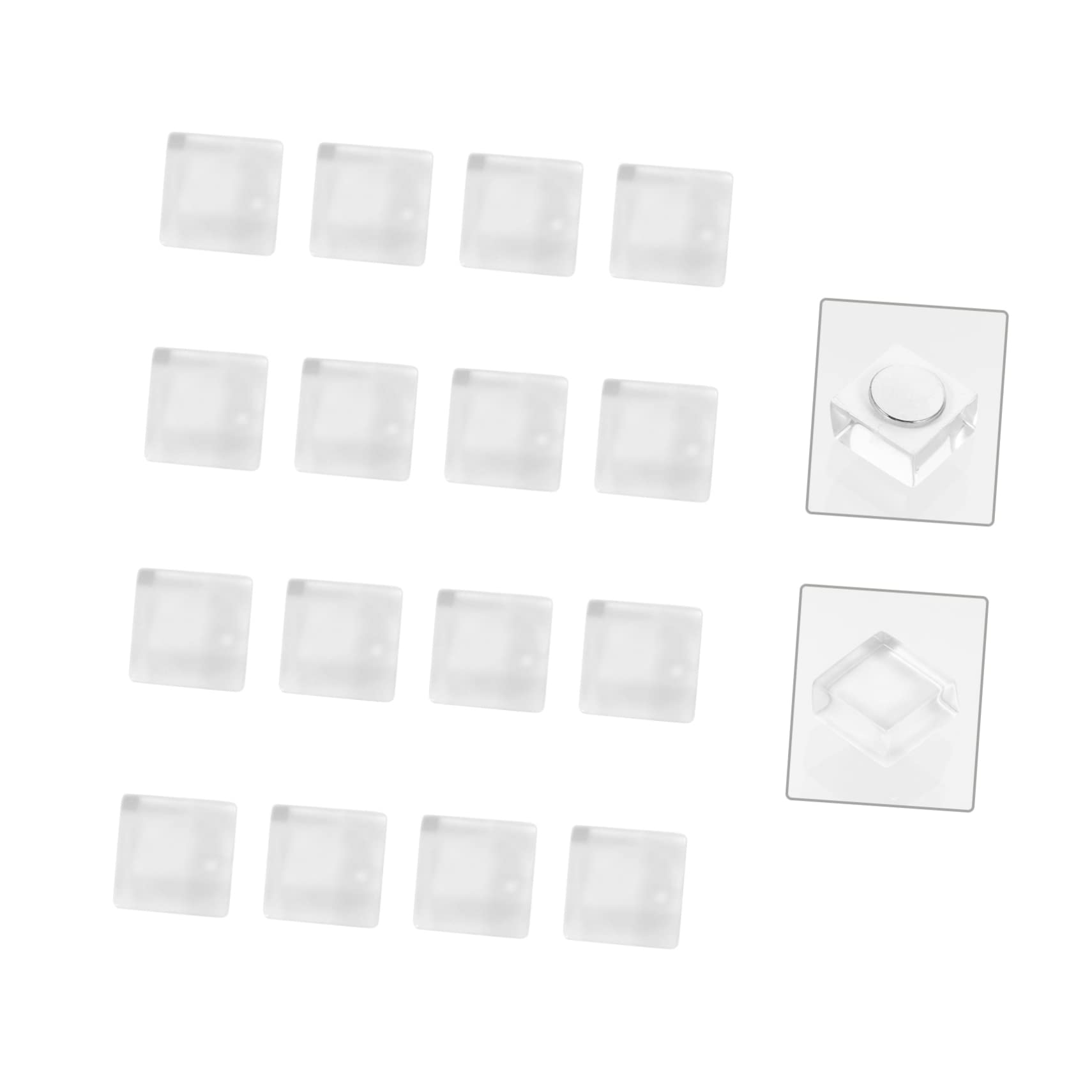 TOPBATHY 72 STK Mosaik-kühlschrankmagnet Push-pin-Magnete Transparenter Kühlschrankmagnet Aufkleber Für Kühlschrankmagnete Klarer Kühlschrankmagnet Kühlschrank-bildmagnet Kristallglas