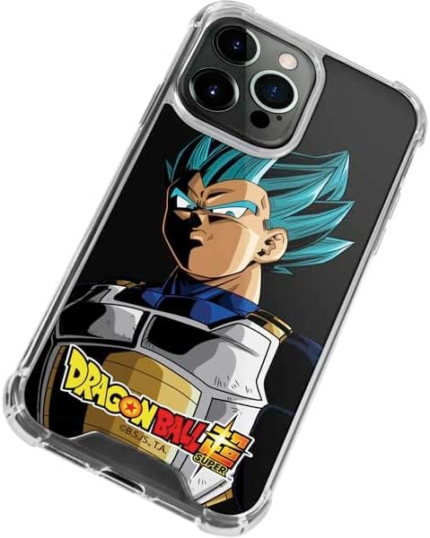 Skinit Clear Phone Case Compatible with iPhone 14 Pro Max - Officially Licensed Dragon Ball Super Vegeta Design