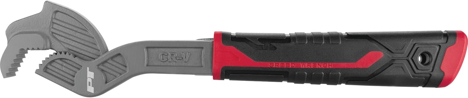 Performance Tool W30799 10 in. Universal Wrench, Drop-Forged Chrome Vanadium, Ratcheting Action, Spring-Loaded, TPR Handle