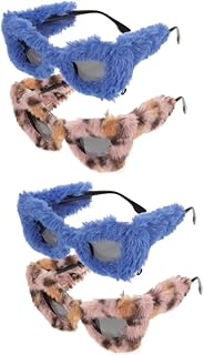 4 Pçs Óculos De Pelúcia Decoração Moderna Óculos De Sol Rosa Para Mulheres Óculos De Sol Divertidos Óculos De Sol Engraçados Óculos Rave Para Namorados Óculos Divertidos Para