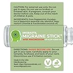 MIGRASTIL Migraine Stick with Magnesium Cooling Peppermint Eucalyptus Essential Oil Topical Magnesium for Headache Support. Made in The USA 10 ml - Image 2