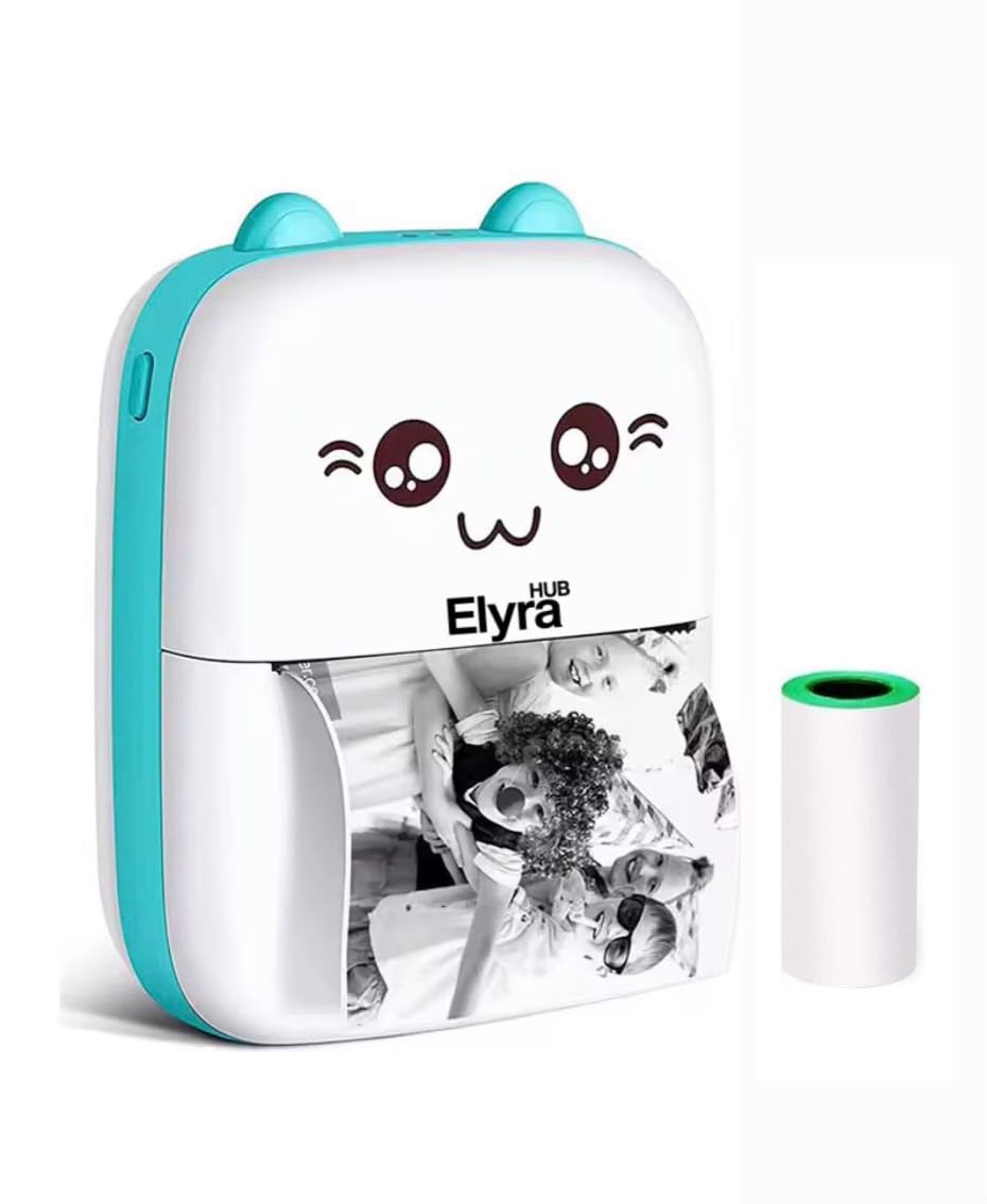 Mini Portable Thermal Printer – Bluetooth Pocket Printer for Kids & Adults, 57mm Inkless Photo & Label Printer with 1 Roll, Prints B&W Notes, Stickers & Photos-image-22
