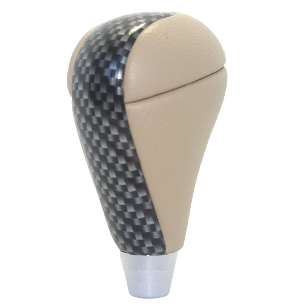 Buy Pursuestar Tan Leather Carbon Fiber Gear Shift Knob for Toyota