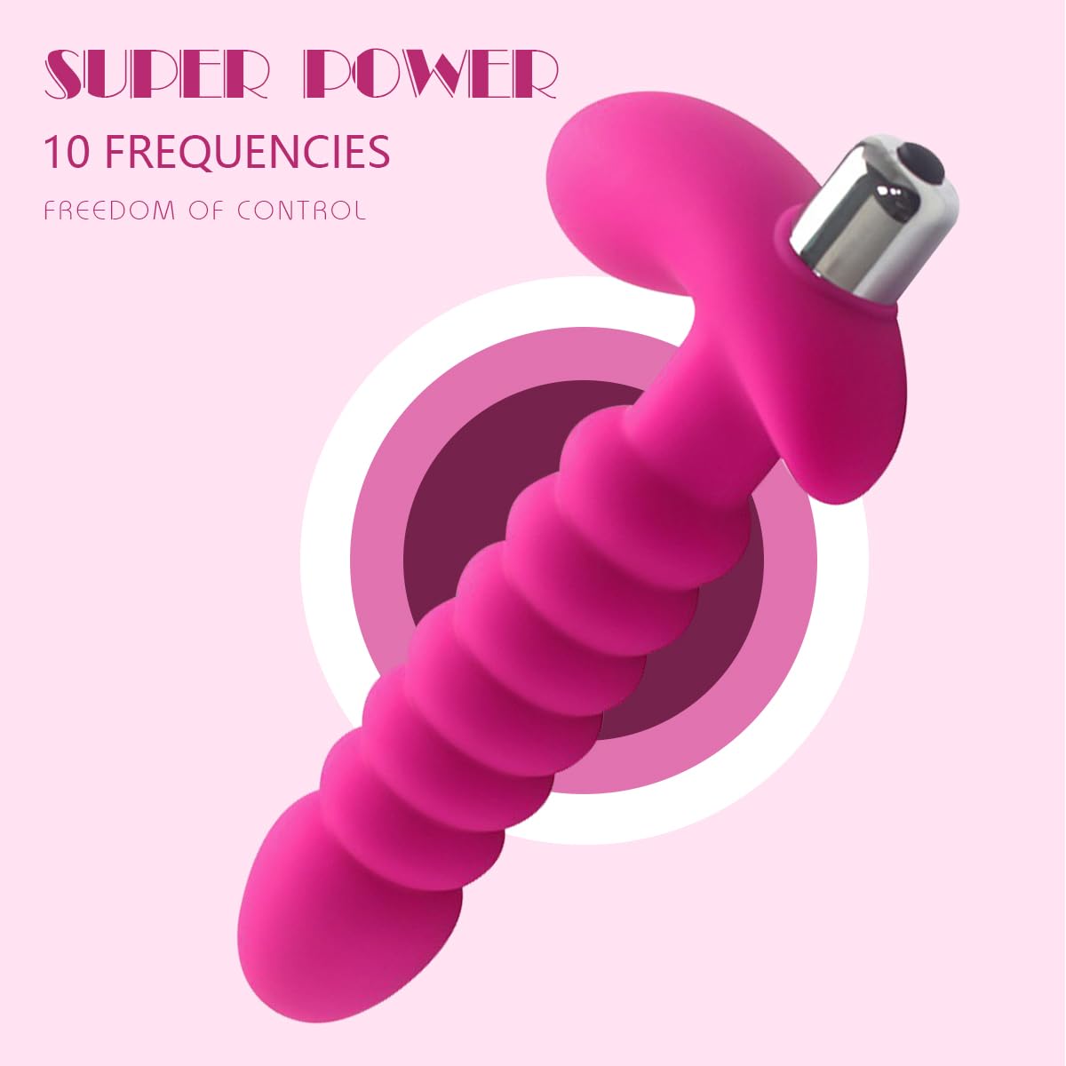 Masturbatori, vibratori, massaggiatori, massaggiatori wireless in silicone, plug anali (rosa)