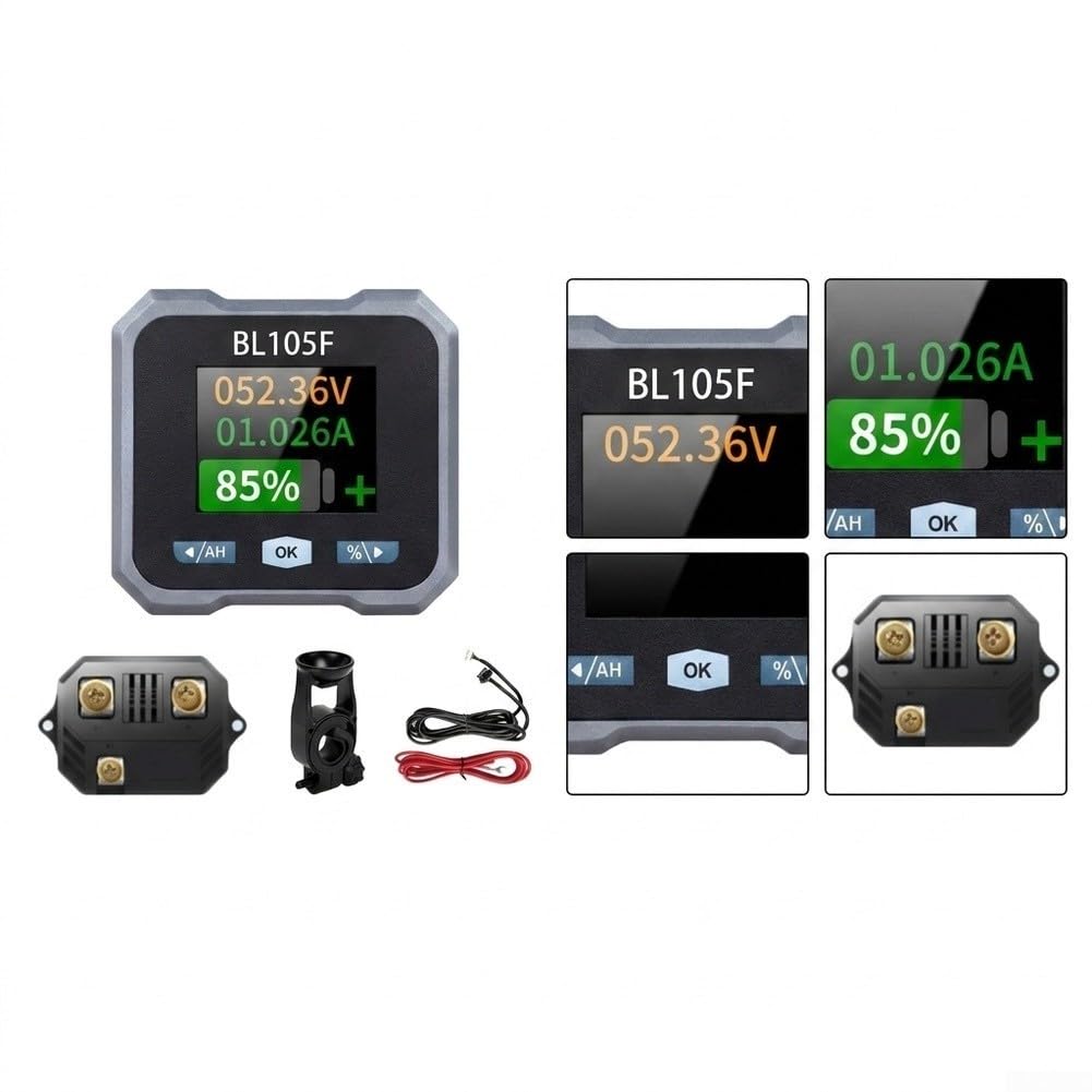 Para monitor de batería 10-100V 400A pantalla de voltímetro digital