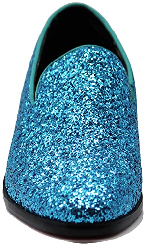 SPK04 Men's Vintage Glitter Dress Loafers Slip On Shoes Classic Tuxedo Dress Shoes4