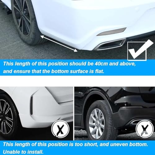Difusor trasero para parachoques de BMW E46 M3 con spoiler protector y divisor canard 3