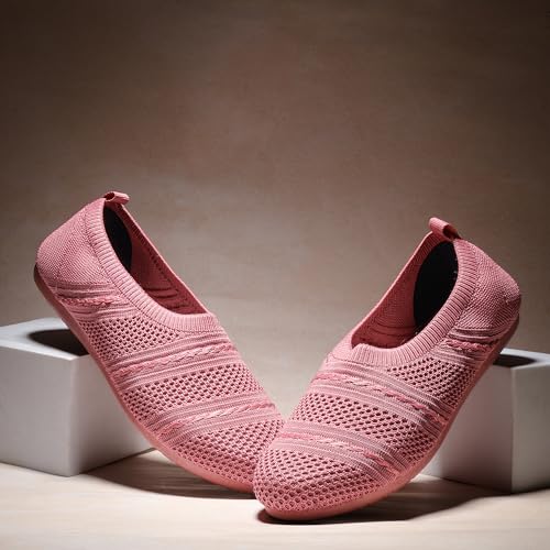 Image of ASIAN ZERI-02 Women's Knitted Slip-On Casual Shoes | Lightweight, Memory Foam, Flexible & Breathable Footwear for Walking, Travel & Casual Use
