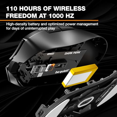 Image of be quiet! Dark Perk Ergo PC Gaming Mouse, 55g Lightweight, 32,000 DPI