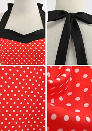 YMING Vrouwen Slim Fit Audrey Hepburn Jurk Zomer Mouwloze Jurk Festival Party Halter Hals Jurk - Image 5