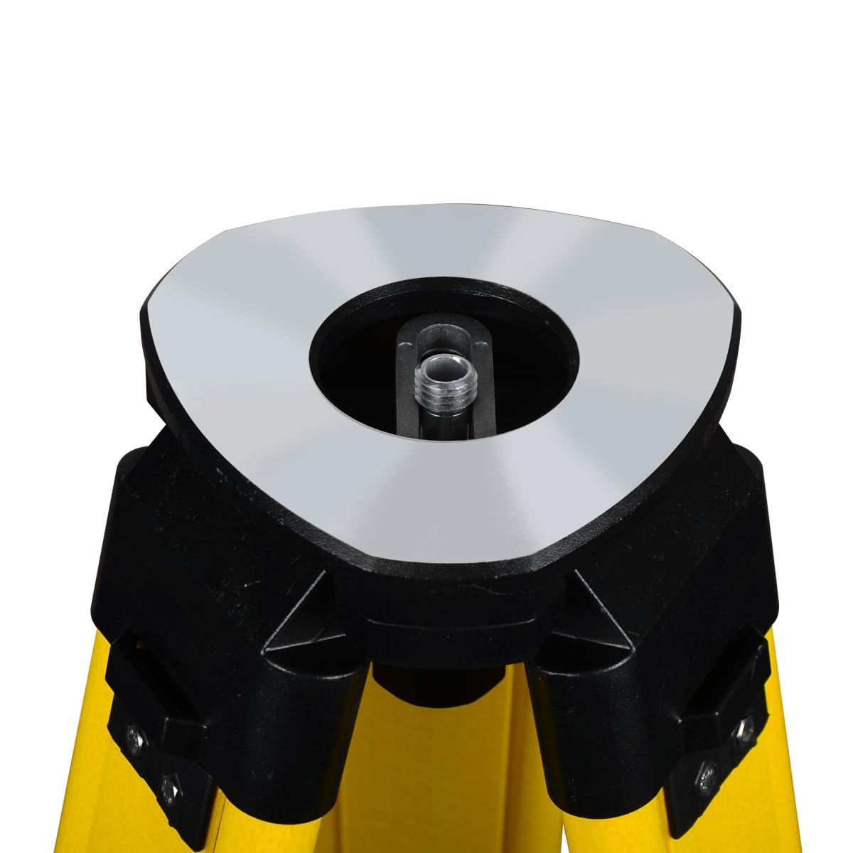 Takamine Trípode telescópico de pierna, trípode de aluminio resistente para topografía de construcción con cabeza plana de 11 hilos de 5/8 pulgadas para estación total, teodolito, nivel