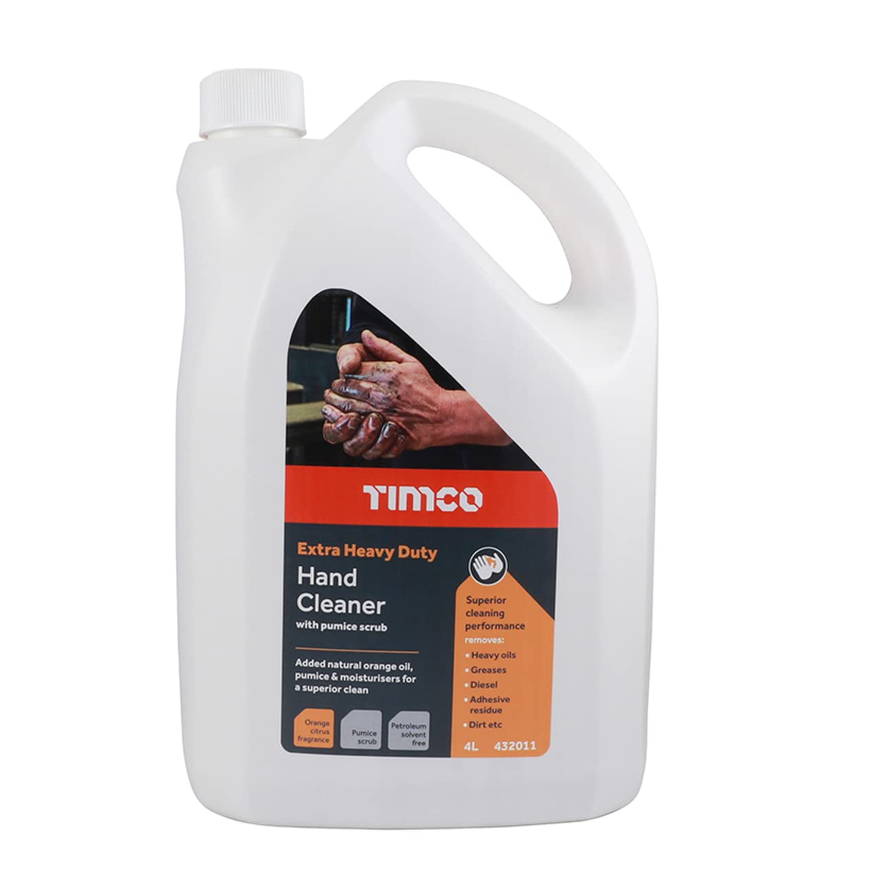 TIMCO - Extra Heavy Duty Hand Cleaner - 4L, Orange, 4 l (Pack of 1)