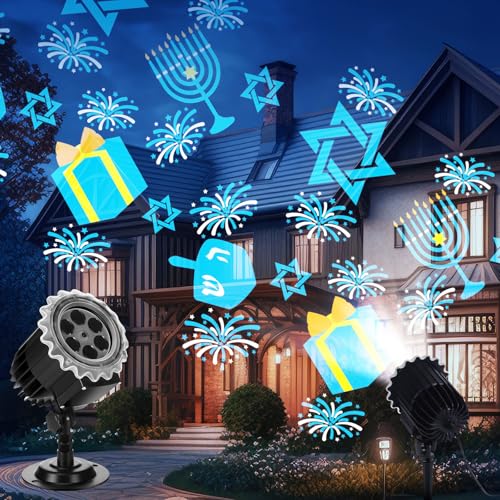 Projecteur lumineux Hanukkah pour animer vos soirées de fête en extérieur avec style