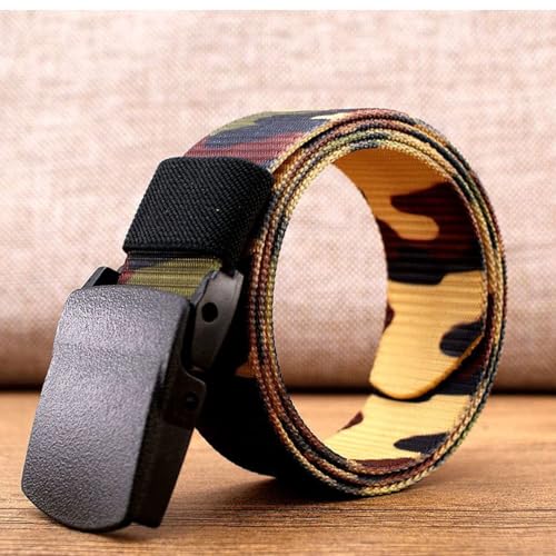 No Metal Camouflage Web Belt, Adjustable Airport Friendly Military Tactical Belt, Plastic Buckle Nylon Webbing Belt4
