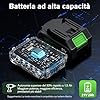 Ginour Avvitatore a Batteria 21V, Brushless Trapano a Percussione 50Nm, 2x2.0Ah Li compatibile con Makita 18V, 47 Accessori, 23+3 Coppie, 2 Velocità Multifunz. Trapani Avvitatori 10mm metallo Mandrino