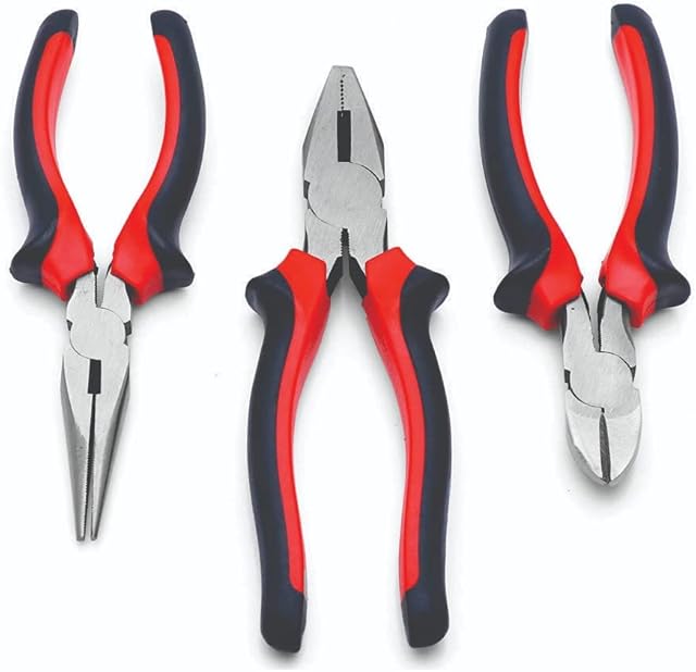 Steexu Adjustable Grips Pliers Set - Combination Pliers, Nose Plier, Cutting Pliers - Pliers Tool Set Wire Cutters , Screw Removal Pliers - Grips Tools Plyers
