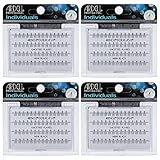 Ardell False Eyelashes Mini Black - DIY Lash Clusters, Individual Lashes, Reusable Eyelash Extensions, (Lower Lash) 4 Pack