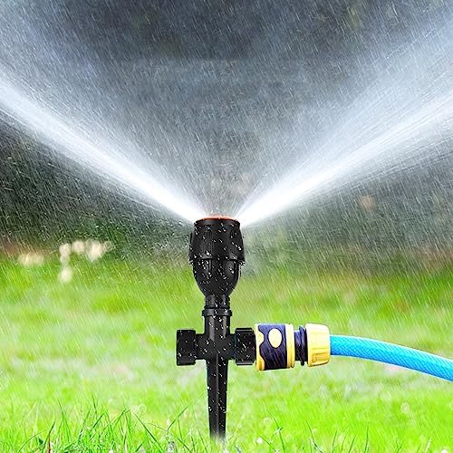 Rasensprenger, Sprinkler mit 360GradDrehung, Edelstahl Rotary