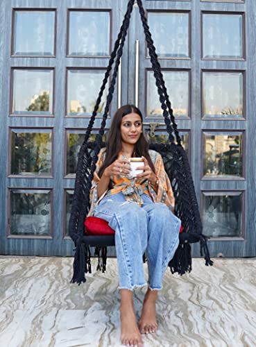 Patiofy Rectangle Shape Swing Chair With Back Support/Cotton Swin...