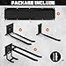 Heevir 11Pcs Garage Wall Mount Tool Storage Rack - Adjustable Garden Tool Storage Hooks, Heavy Duty Utility Shed Organization Rack for Hanging Rake, Broom, Mower, Snowboard and Other Yard Tool