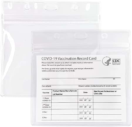 vaccination card plastic sleeve 4x3 Holder 10pk. Waterproof Scratch Less and Zip Resealable. ID Badge Holder, Immunization Card Protector, holde, Name Tag ID Badge, Cover Pouch friendly transparent PVC material Size:Single - Horizontal Market Watch Top 10: Hellboy