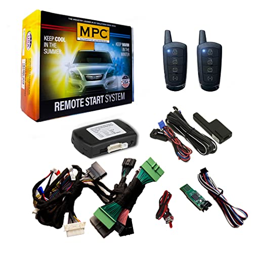 MPC 4-Button Remote Activated Remote Start Kit Compatible with 2014-2020 Nissan Rogue - Push-to-Start - Gas - Plugin T-Harness - (2) Extended Range 4-Button 2-Way Remotes - USA Based Tech Support