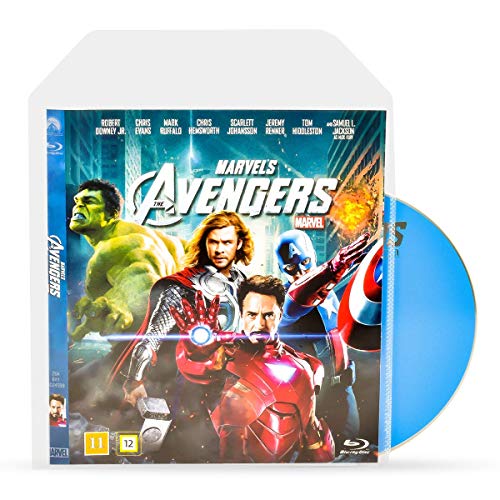 Tarifold Blu-Ray Disc Protective Sleeve with Closing Flap and Space for Cover - 50/Pack (10283)