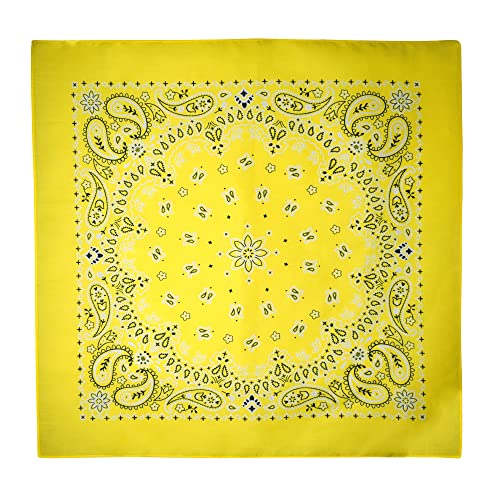 EVERY-VILLE Where EVERYone is Welcome Yellow Bandanas - 3 Pack Gift Set, 100% Cotton, 22x22 Inches — view 6
