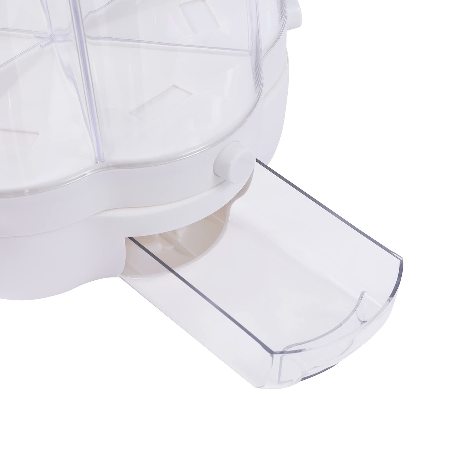 Dispensador Muesli 8kg 360 ° rotación tarros de almacenamiento conjunto dispensador de alimentos dispensador de cereales contenedor de cereales blanco