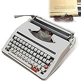 1. Fabriquée dans les années 1980, machine à écrire mécanique anglaise à l'ancienne, moyen-âge, en usage normal, avec couvercle de coffre d'origine.